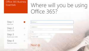 Office 365 email signup 3
